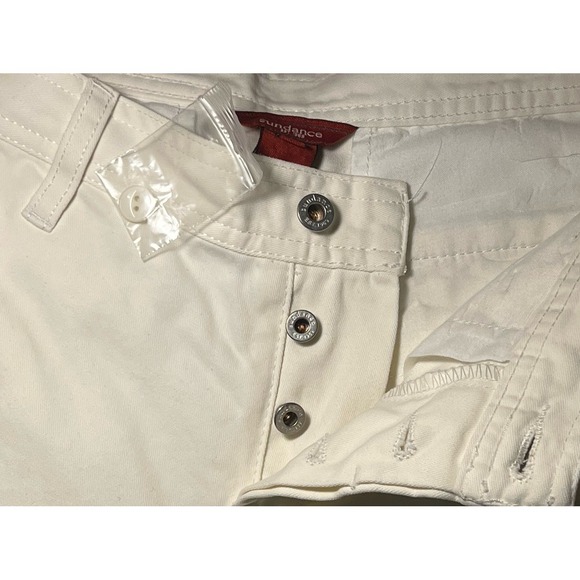 Sundance White Cargo Utility‎ Crop Pants 100% Cotton Sz 6 - Picture 3 of 16